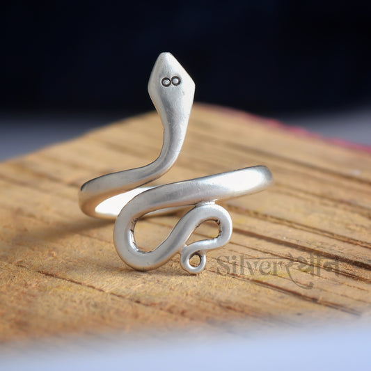 Silver Snake Serpent Ring