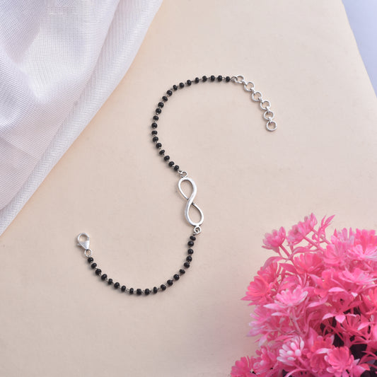Silver Infinity Nazariya Charm Bracelet