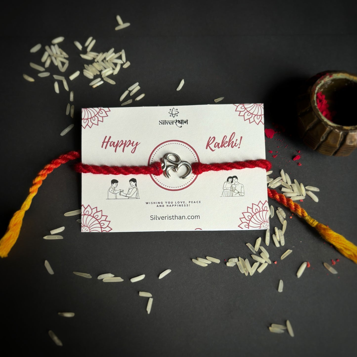 Silver Om Rakhi