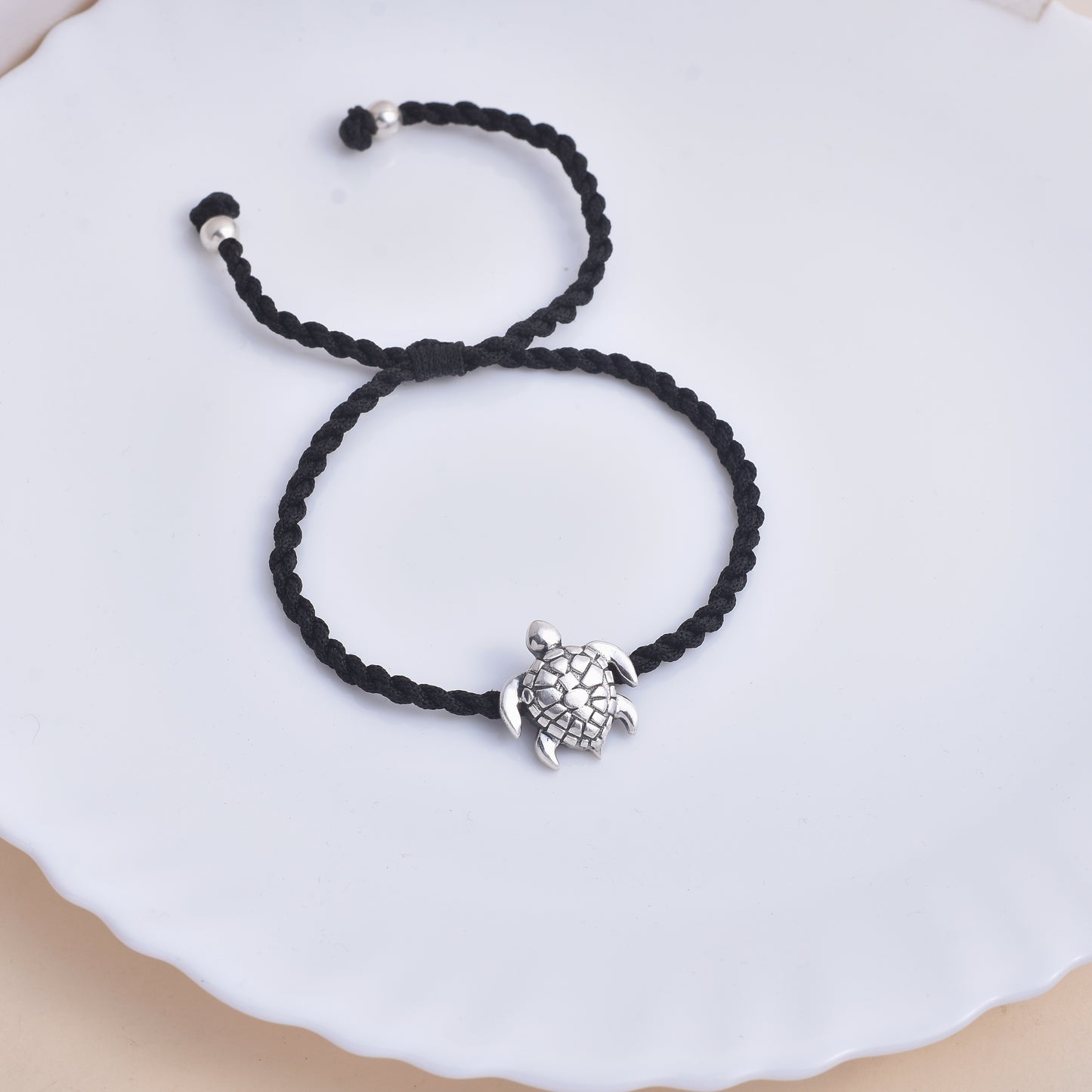 Silver Turtle Nazarbattu  Anklet