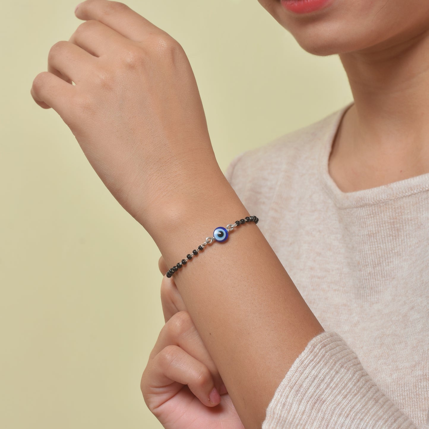 Silve Evil Eye Charm Nazariya Bracelet