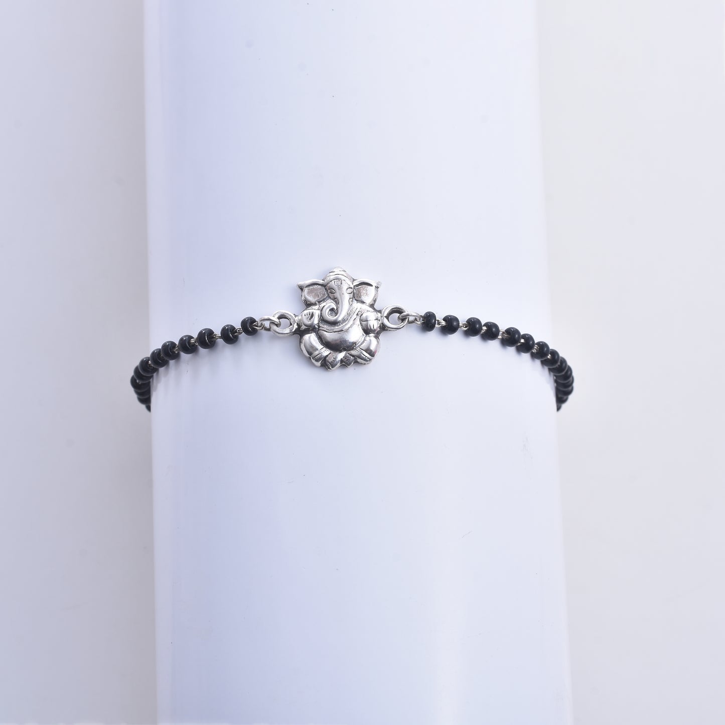 Silver Ganesha Nazariya Charm Bracelet