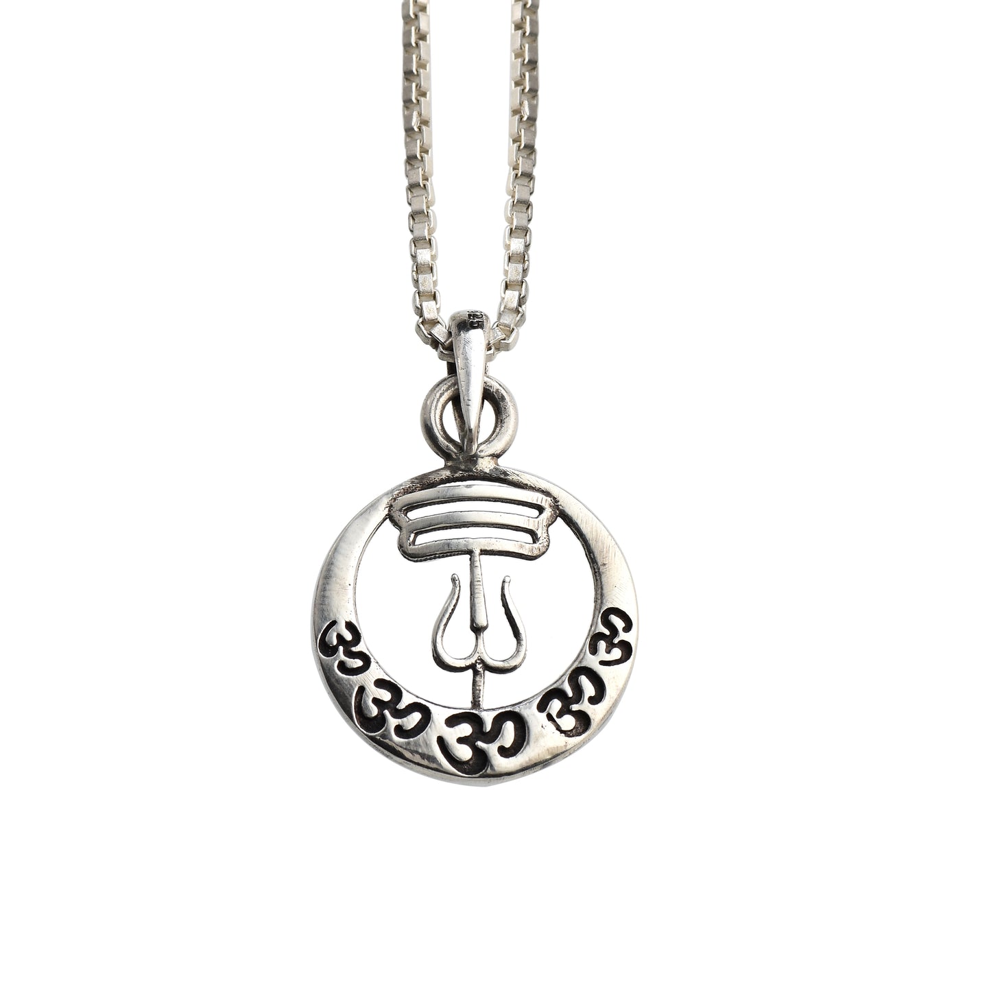 Silver Mahadev trident Pendant