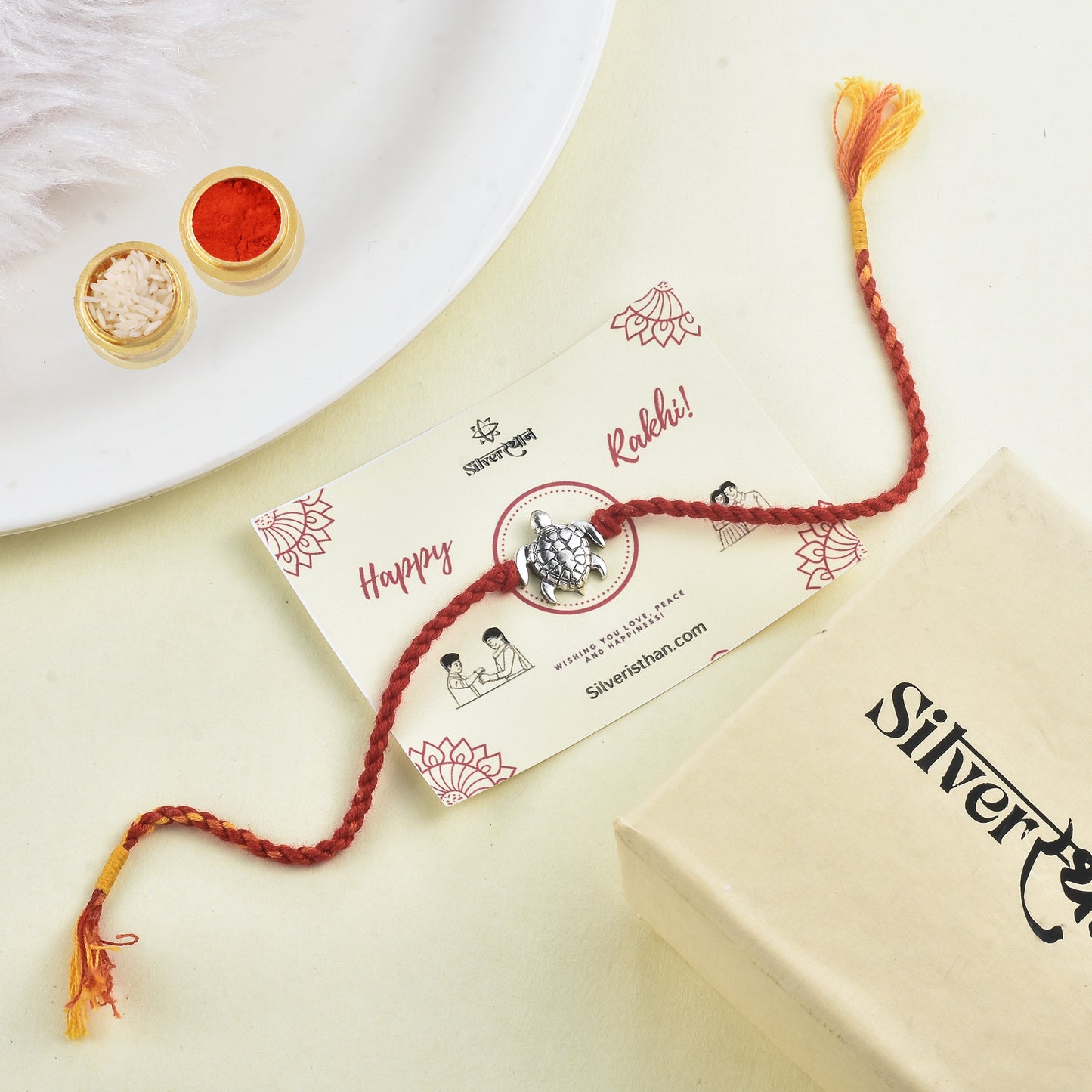 Silver Turtle Rakhi