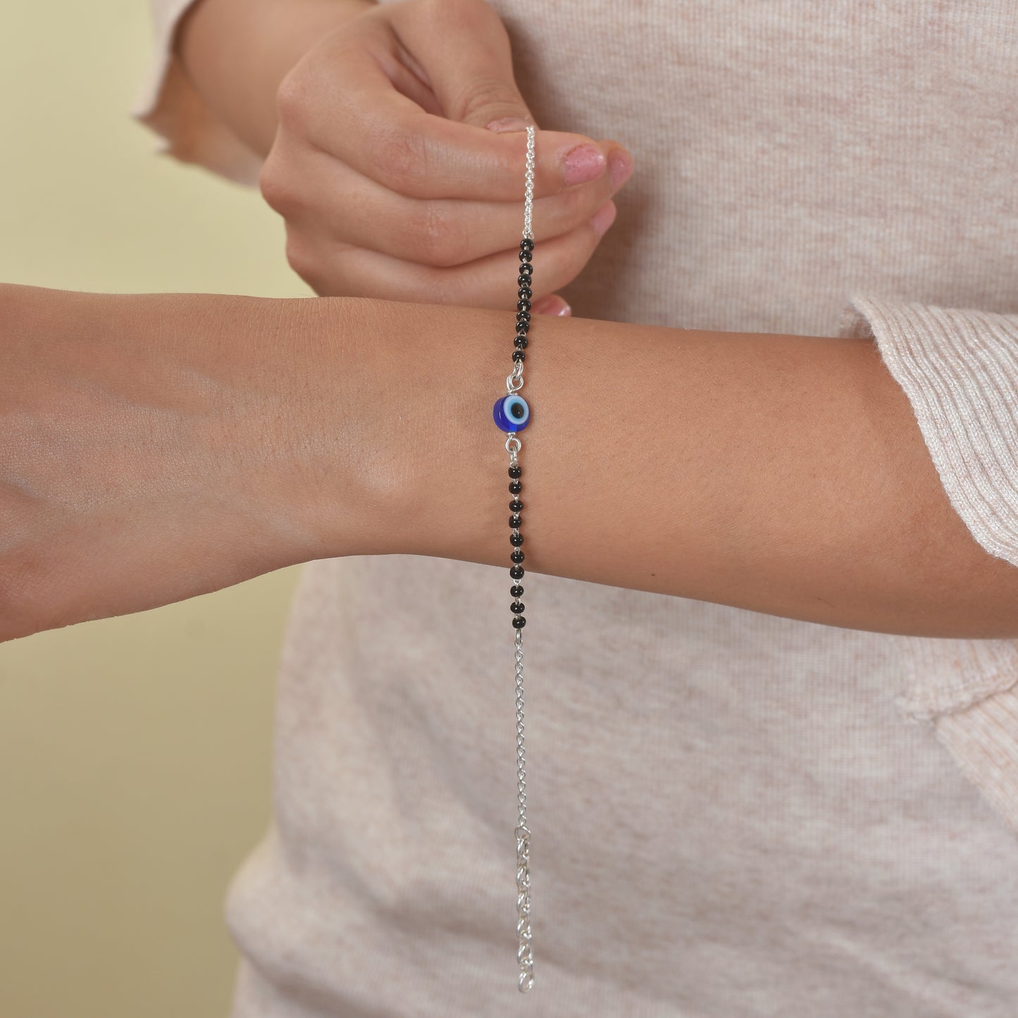 Silve Evil Eye Charm Nazariya Bracelet