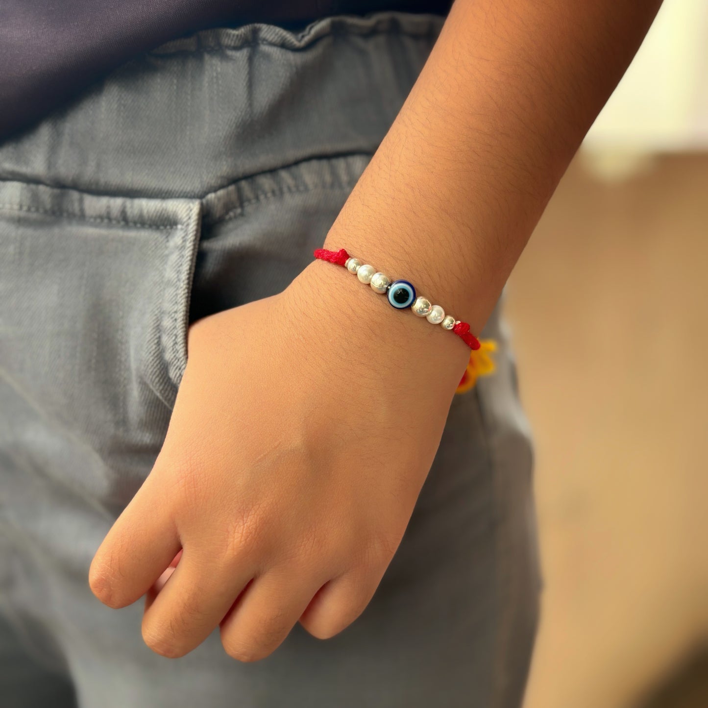 Silver Evil Eye Rakhi