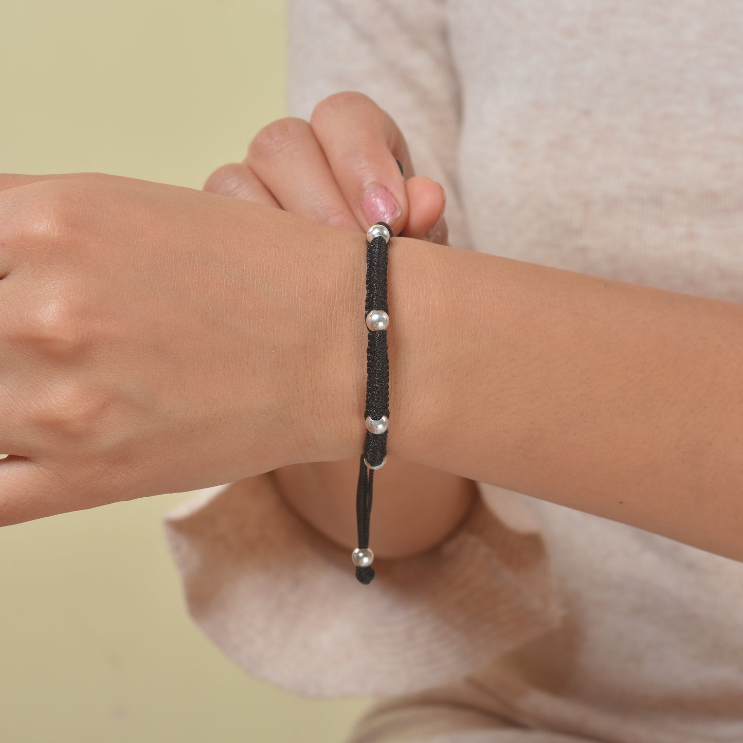 Silver Ball Nazarbattu Bracelet