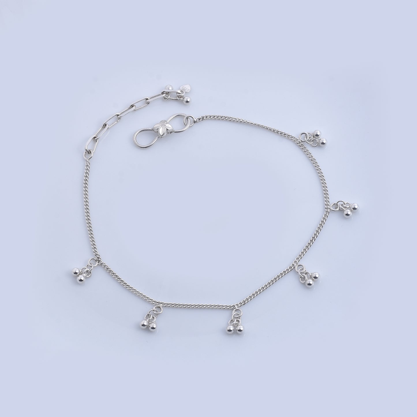 Silver bells anklets