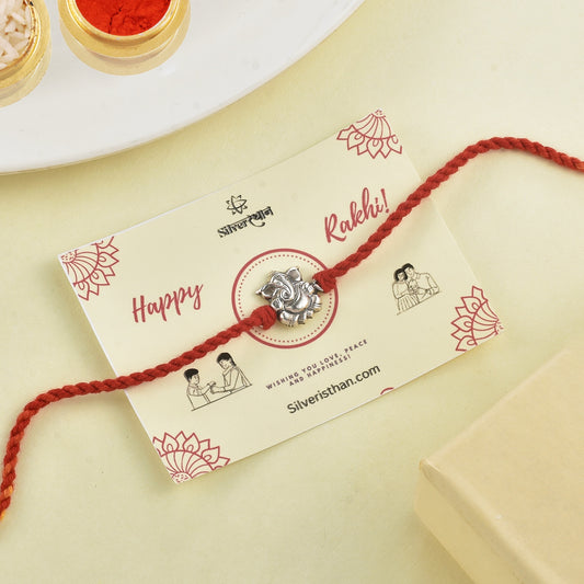 Silver Ganpati Rakhi
