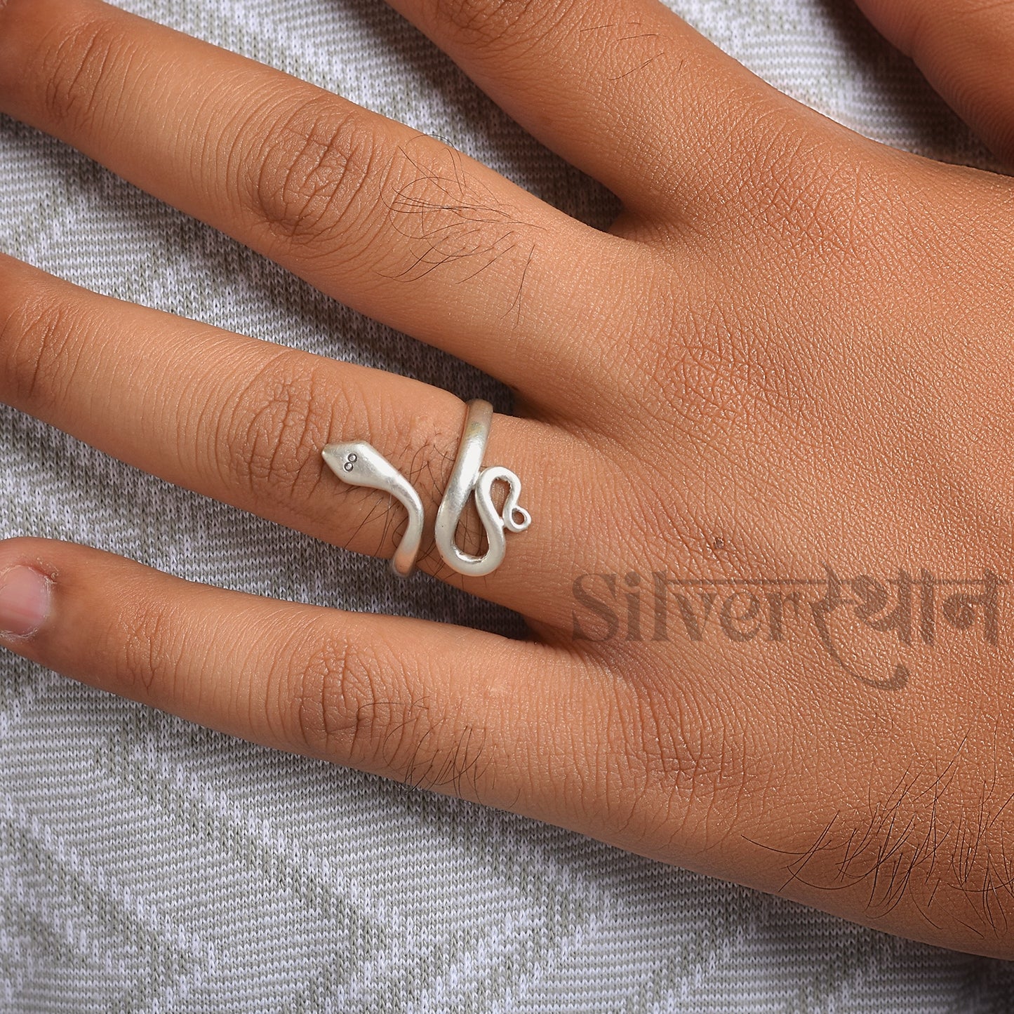 Silver Snake Serpent Ring