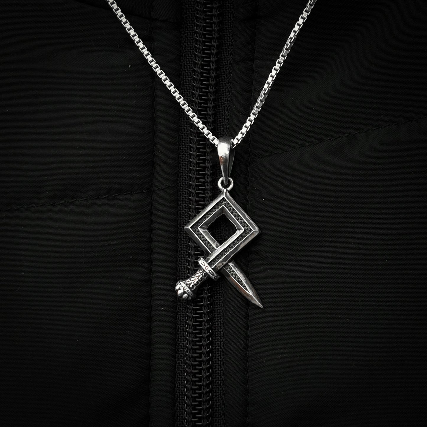 Silver sword pendant( Without chain)