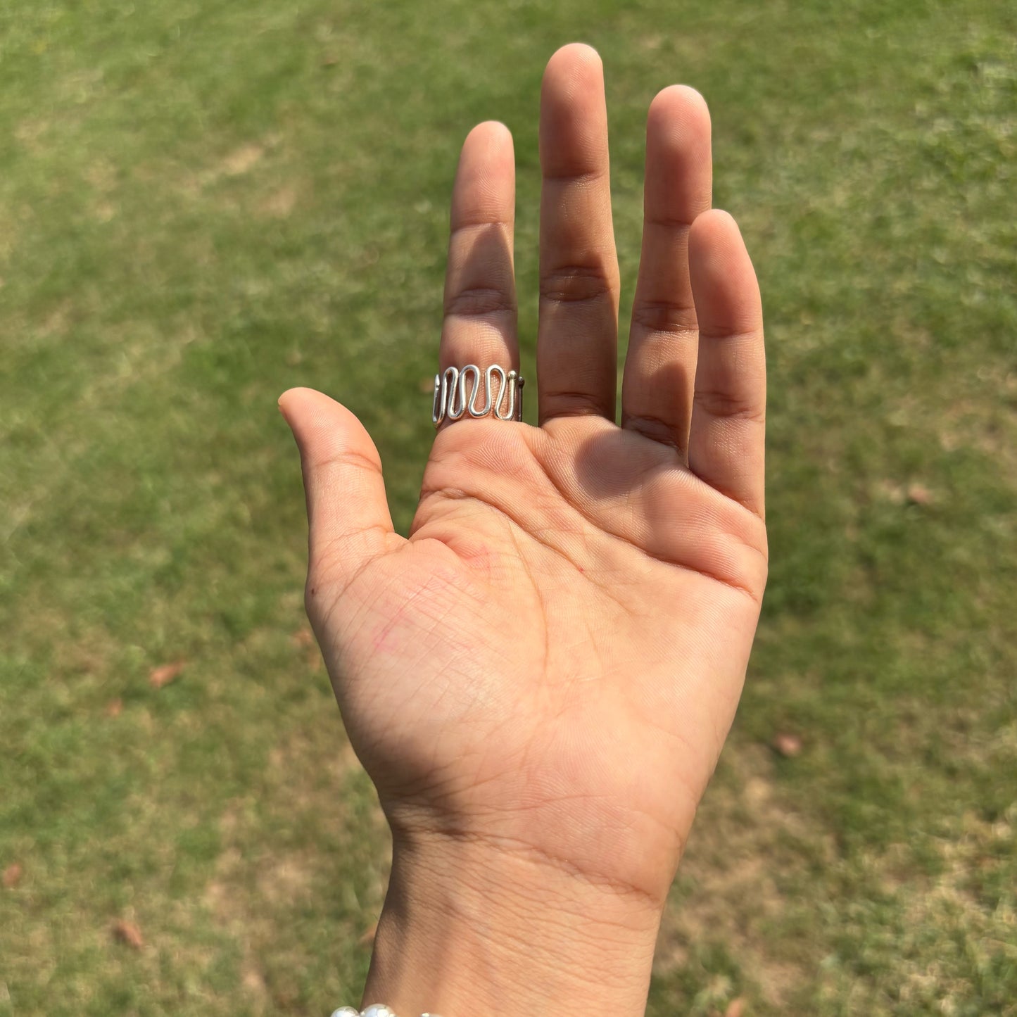 Silver Zig Zag Spiral Ring