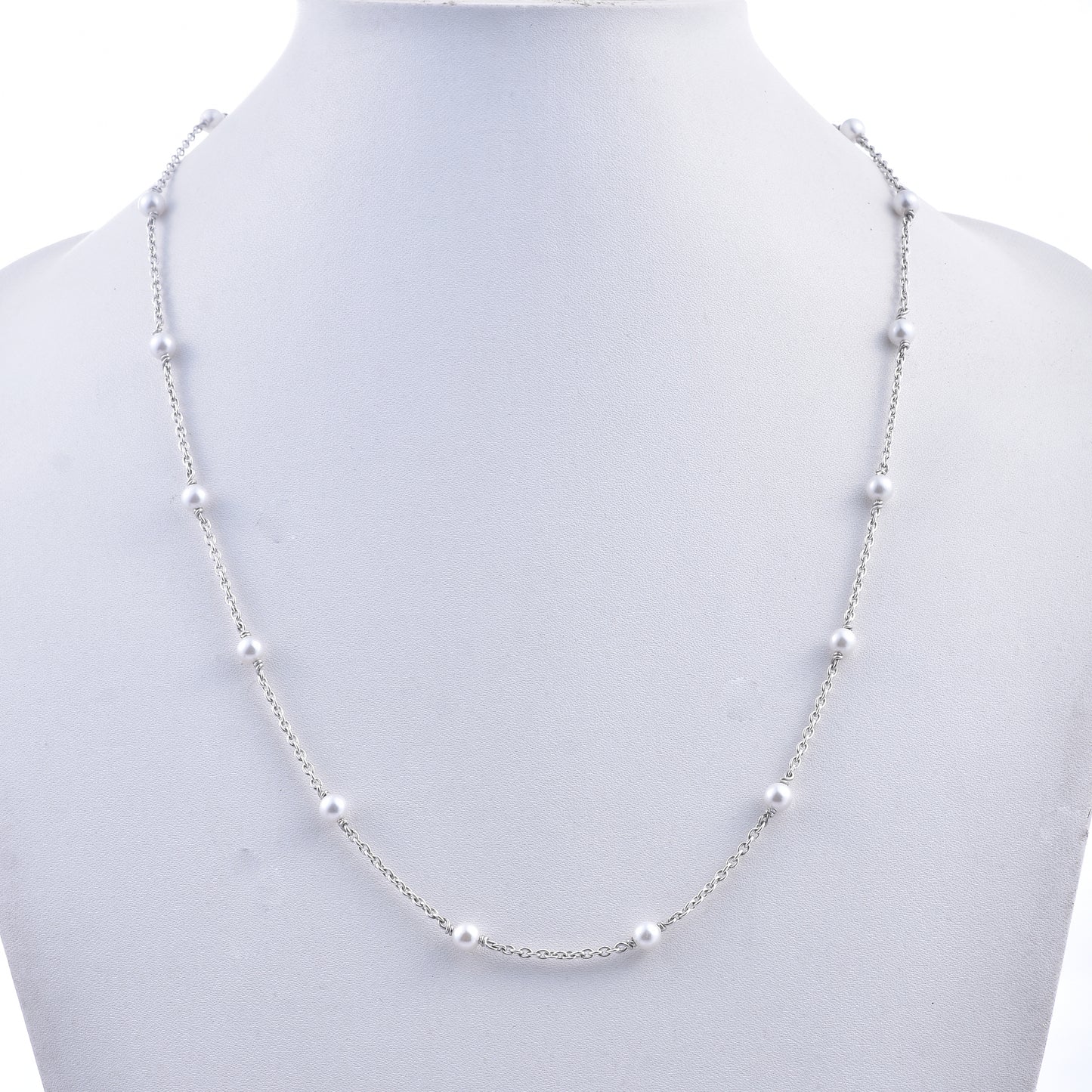 Silver Pearl Drop Neckchain
