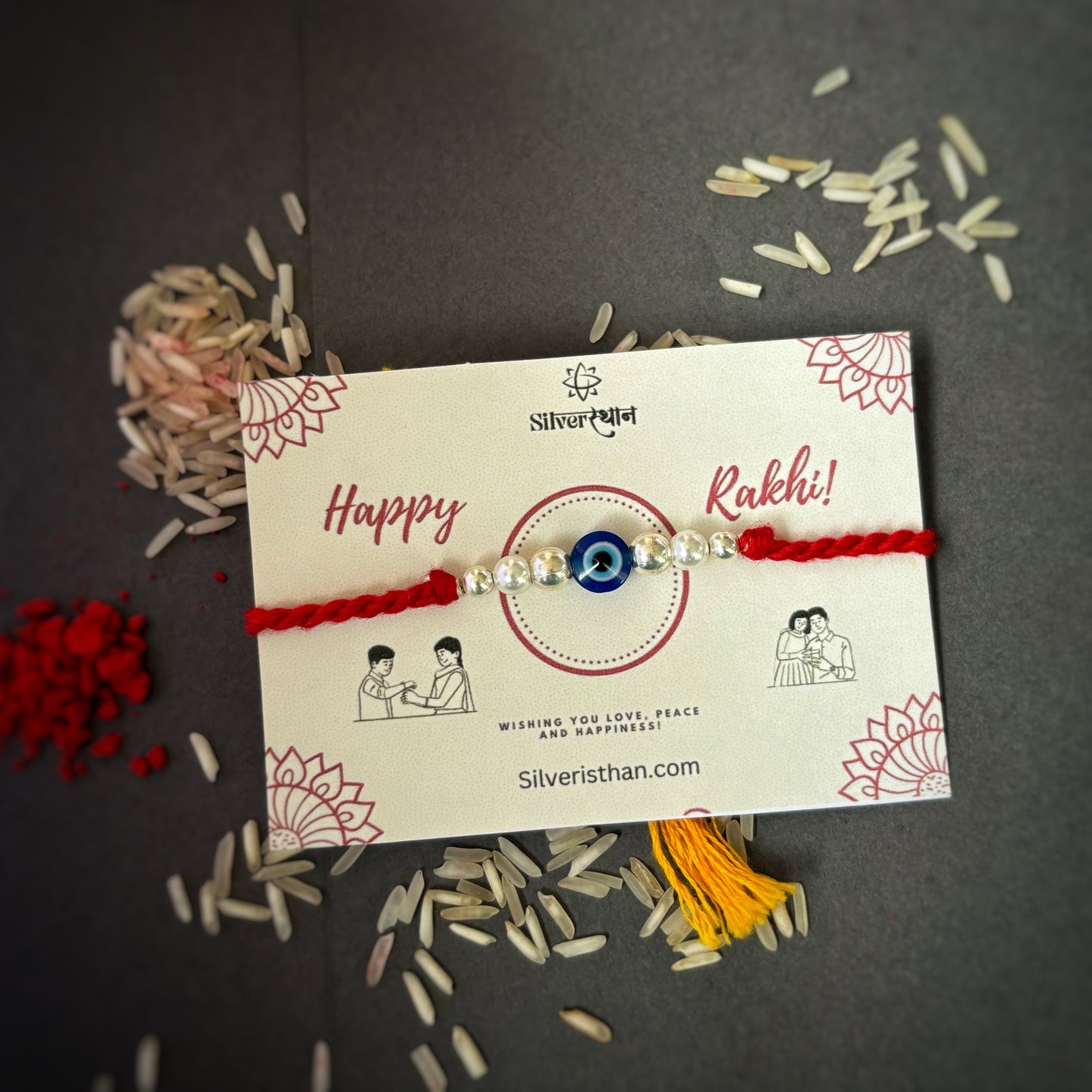 Silver Evil Eye Rakhi