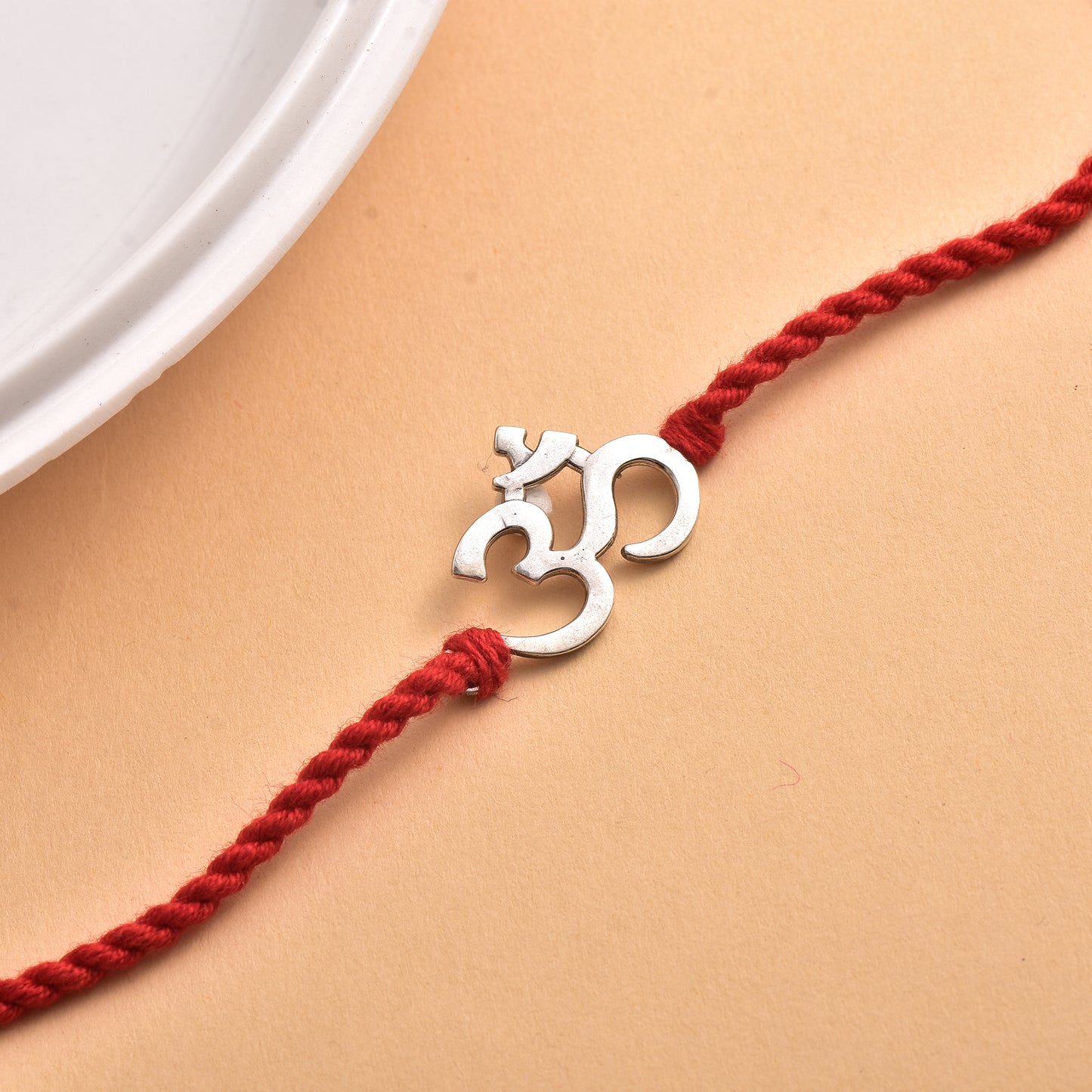 Silver Sacred Om Symbol Rakhi