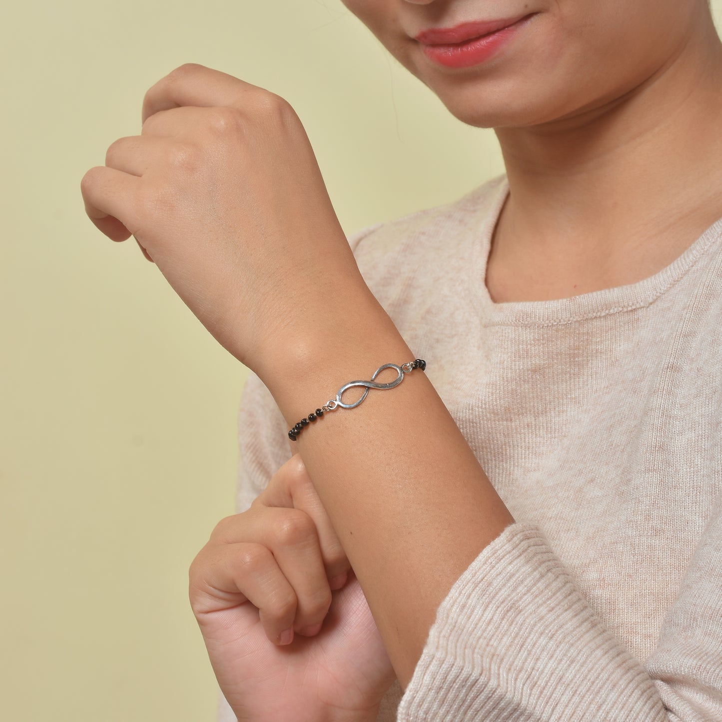 Silver Infinity Nazariya Charm Bracelet