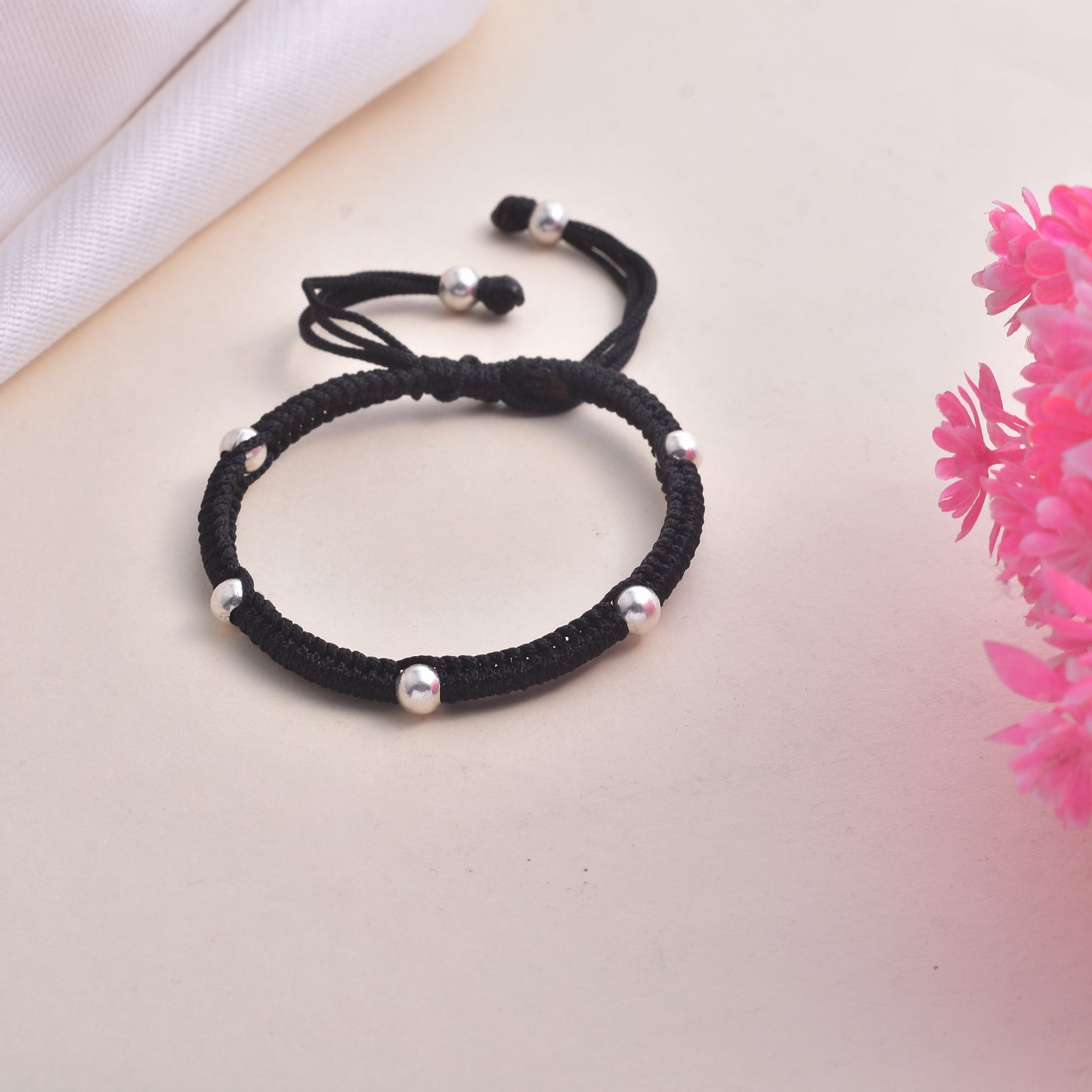 Silver Ball Nazarbattu Bracelet