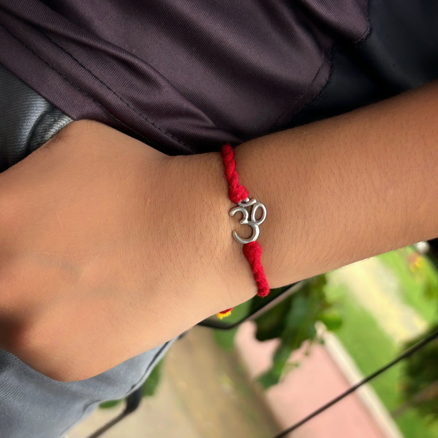 Silver Om Rakhi