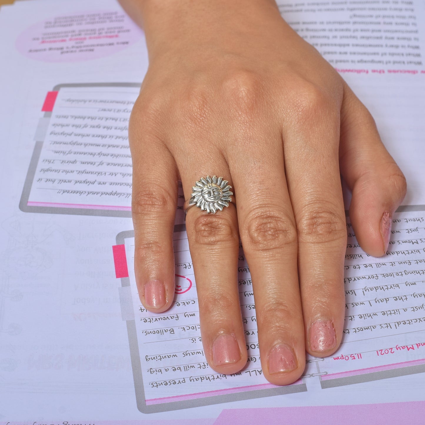 Silver Sun Ring