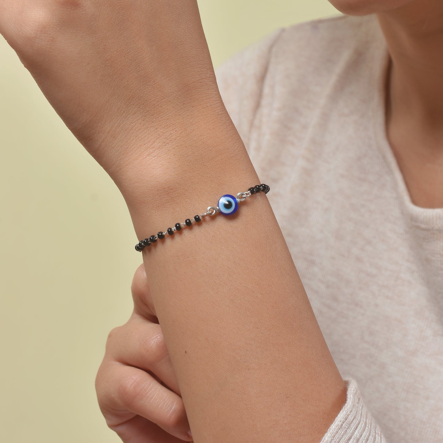 Silve Evil Eye Charm Nazariya Bracelet