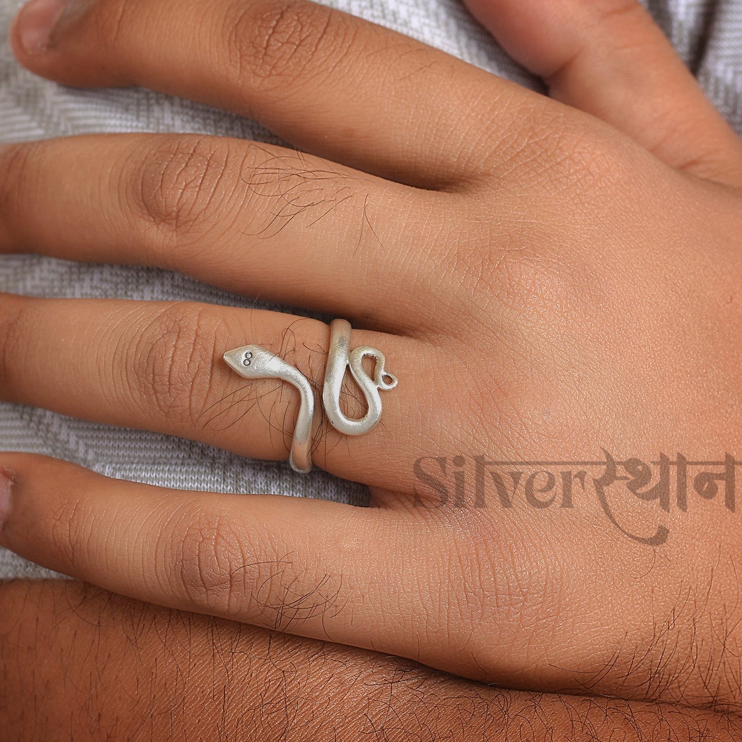 Silver Snake Serpent Ring