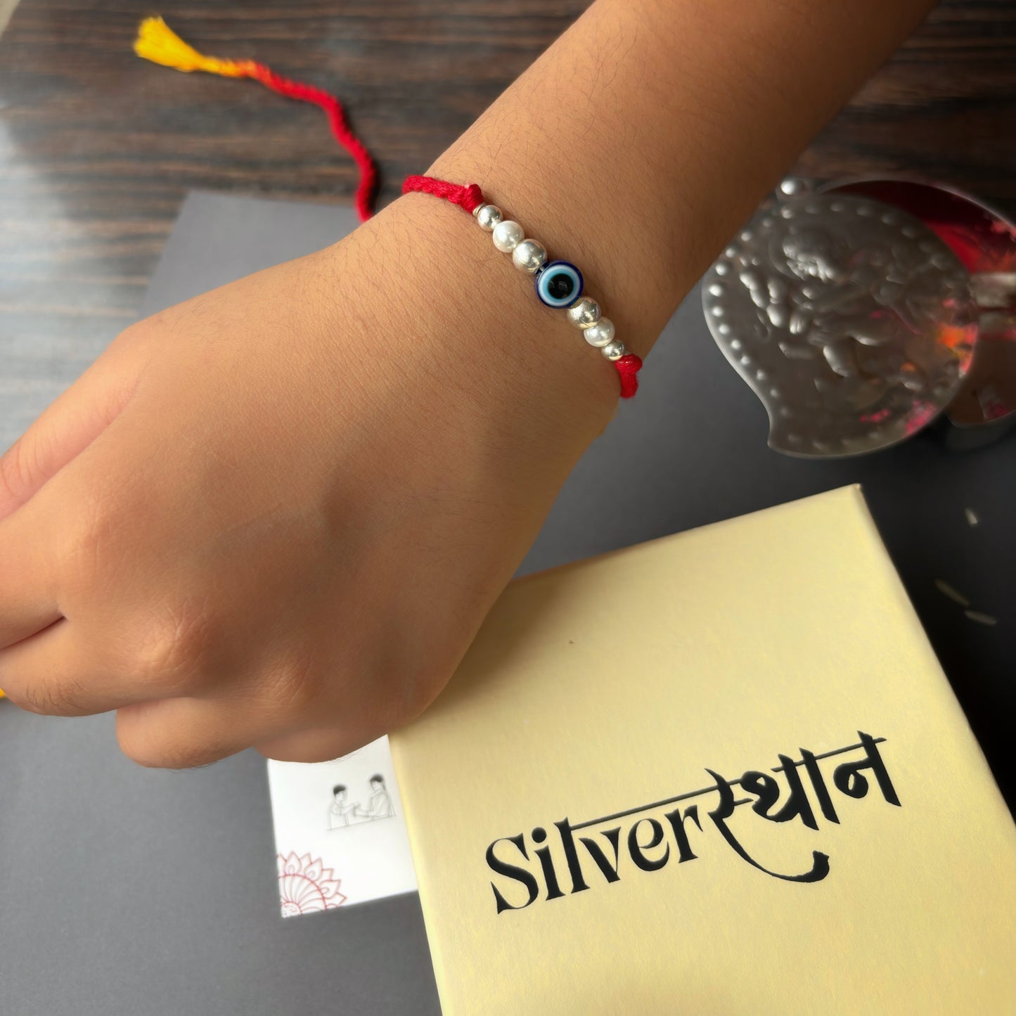 Silver Evil Eye Rakhi