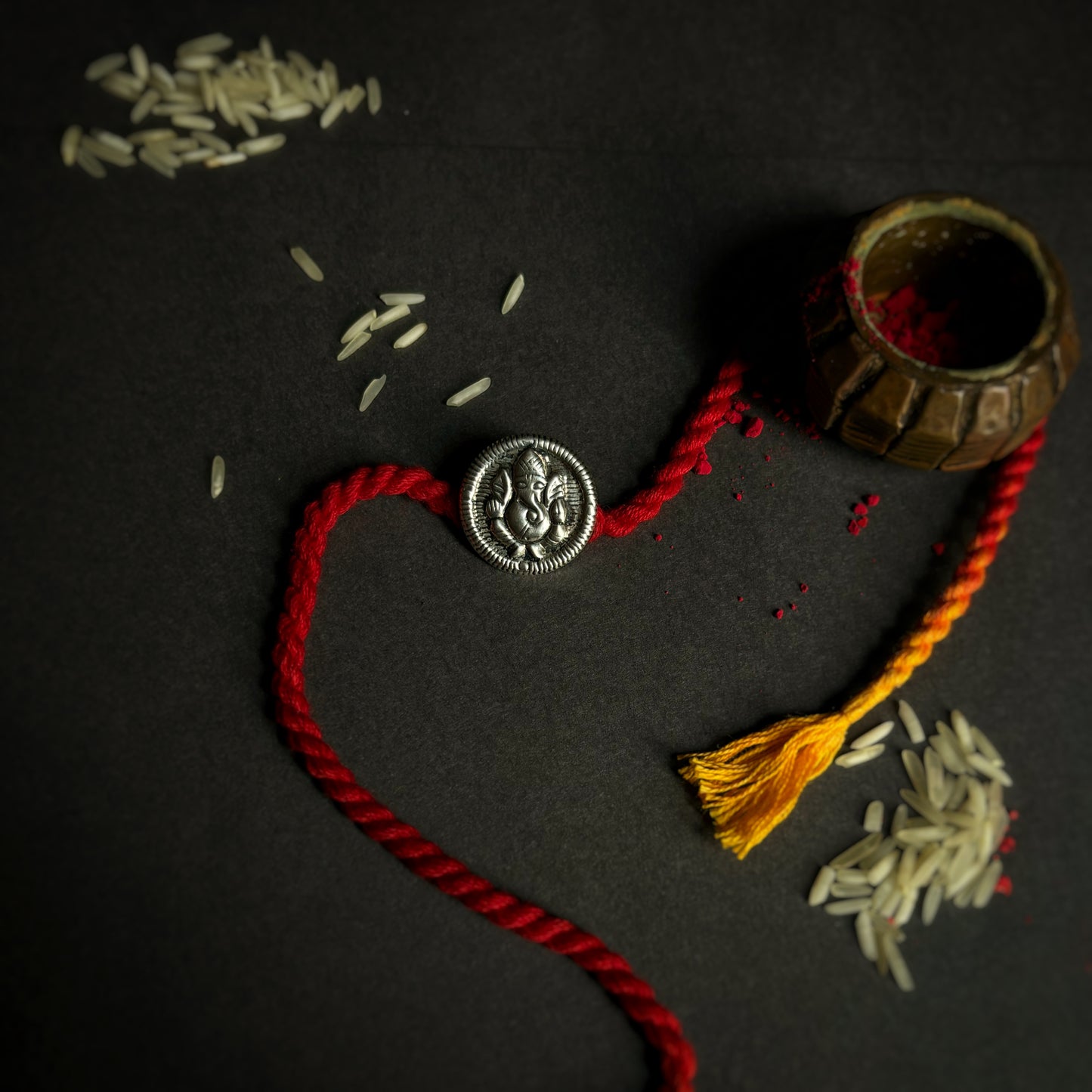 Silver Ganesha Rakhi Cum Brooch