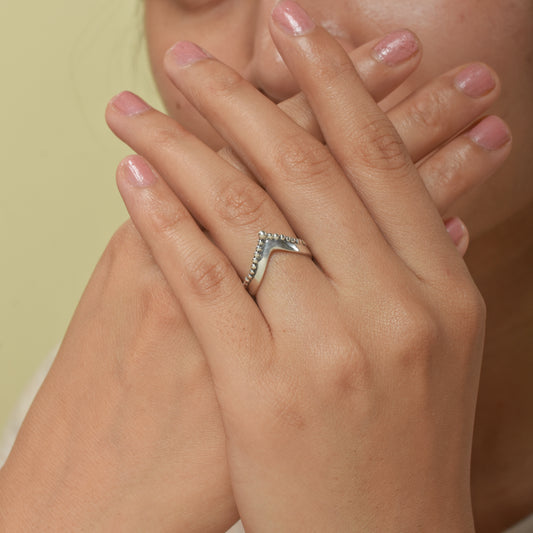 Silver Crown Stackable Ring