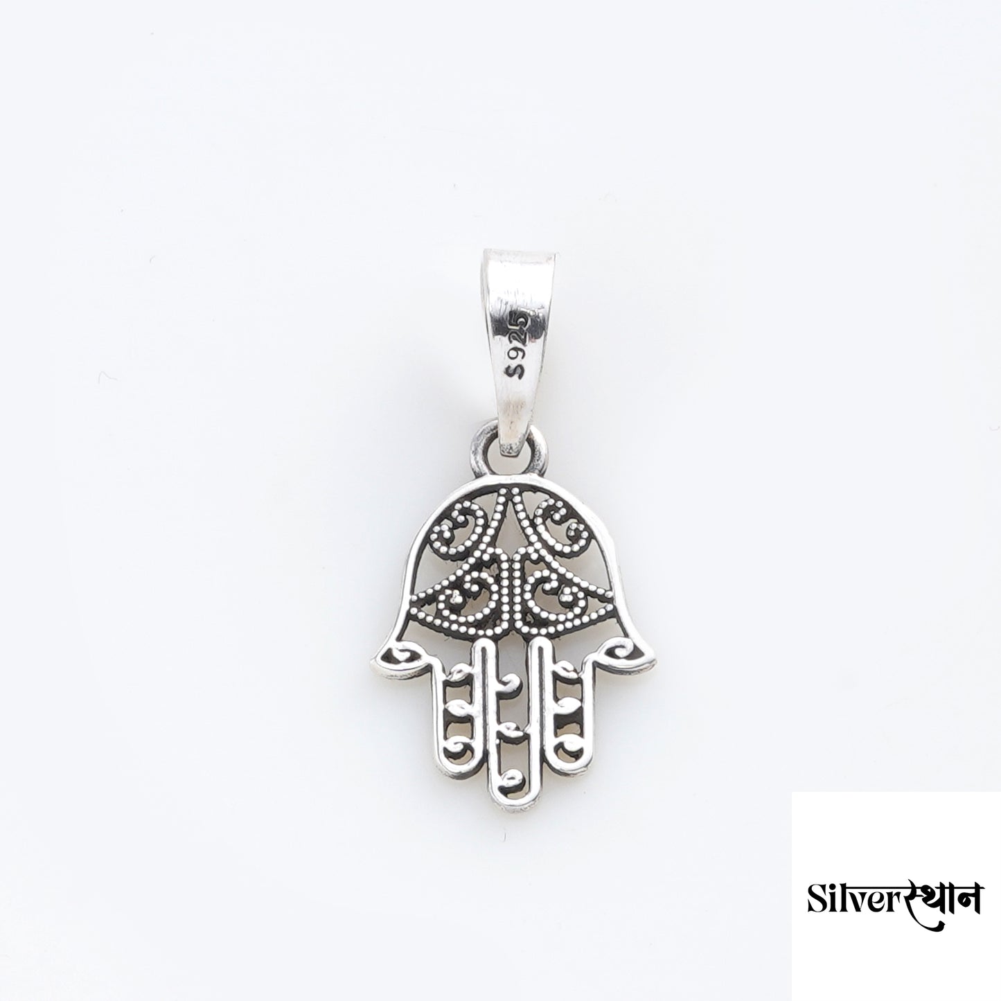 Silver Dainty Hamsa Pendant