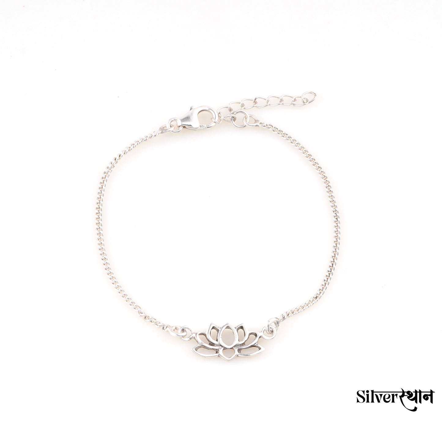 Silver Lotus Grace Bracelet