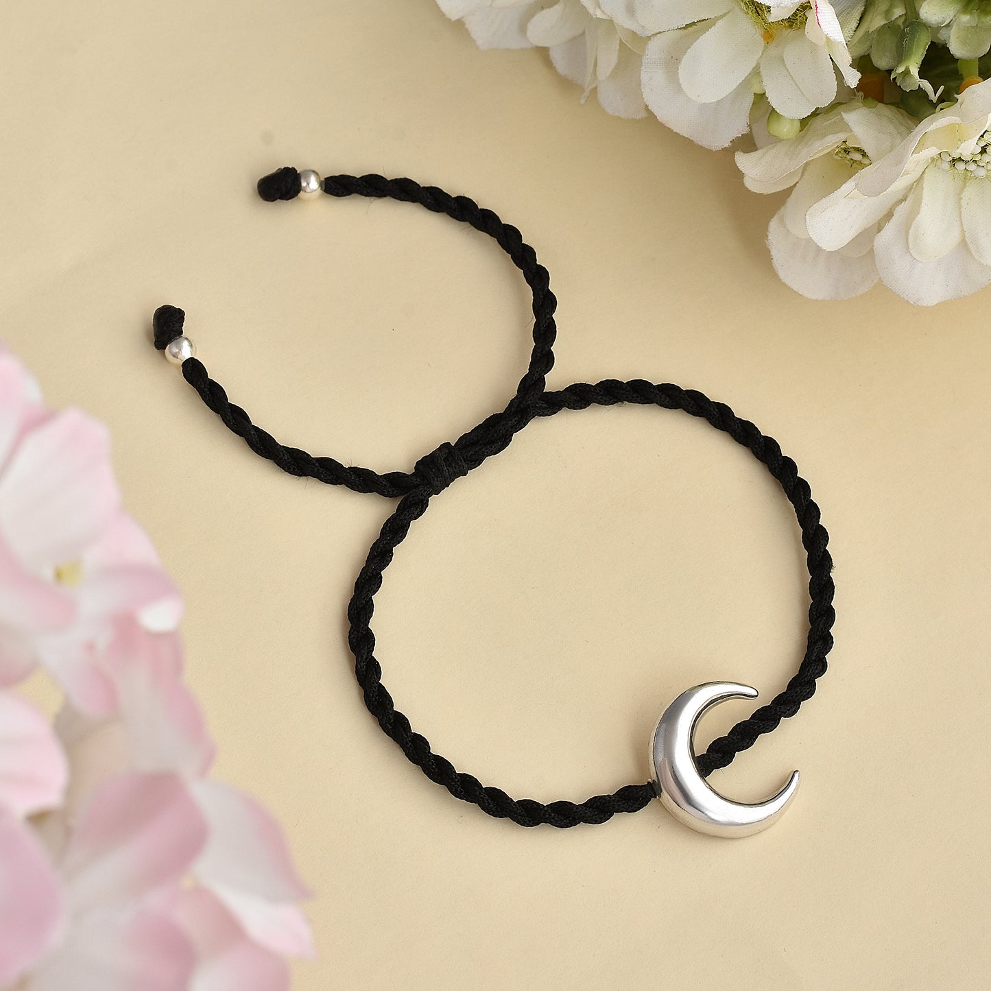 Silver Chandrama Nazarbattu Anklet