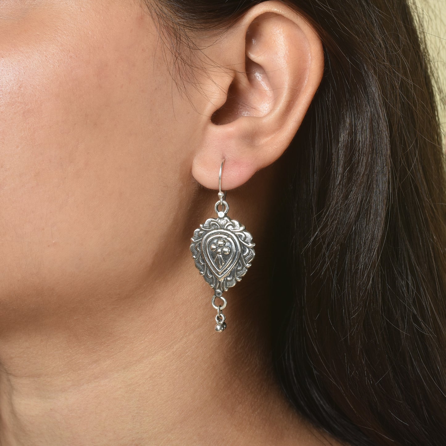 Silver maharani Dangle earrings