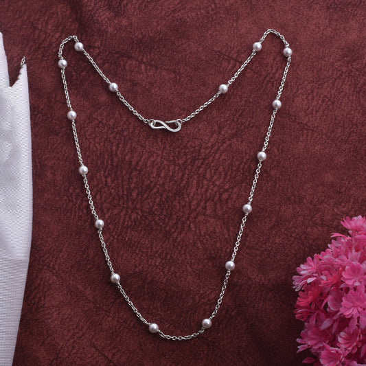 Silver Pearl Drop Neckchain