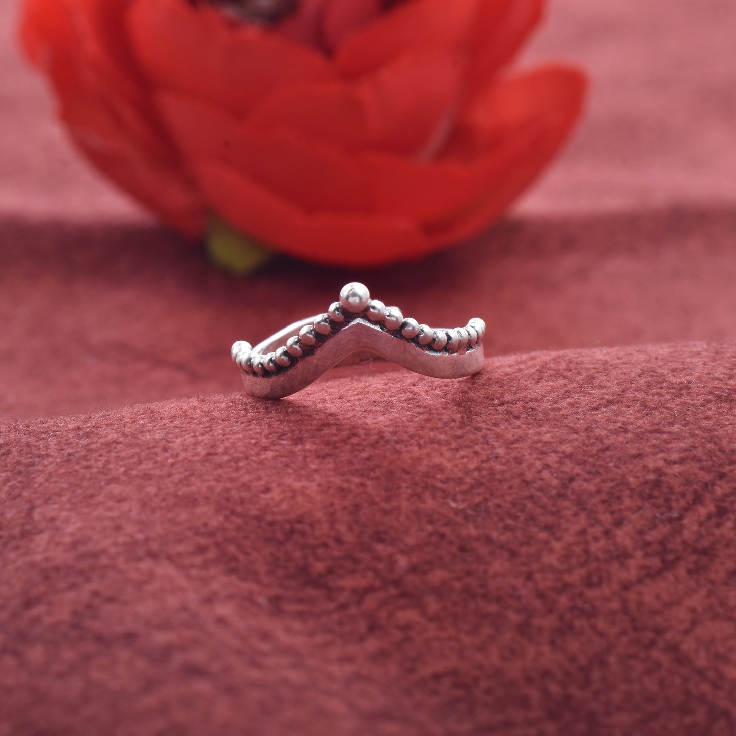Silver Crown Stackable Ring