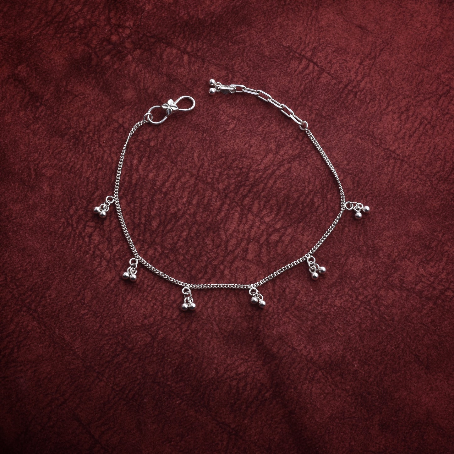 Silver bells anklets