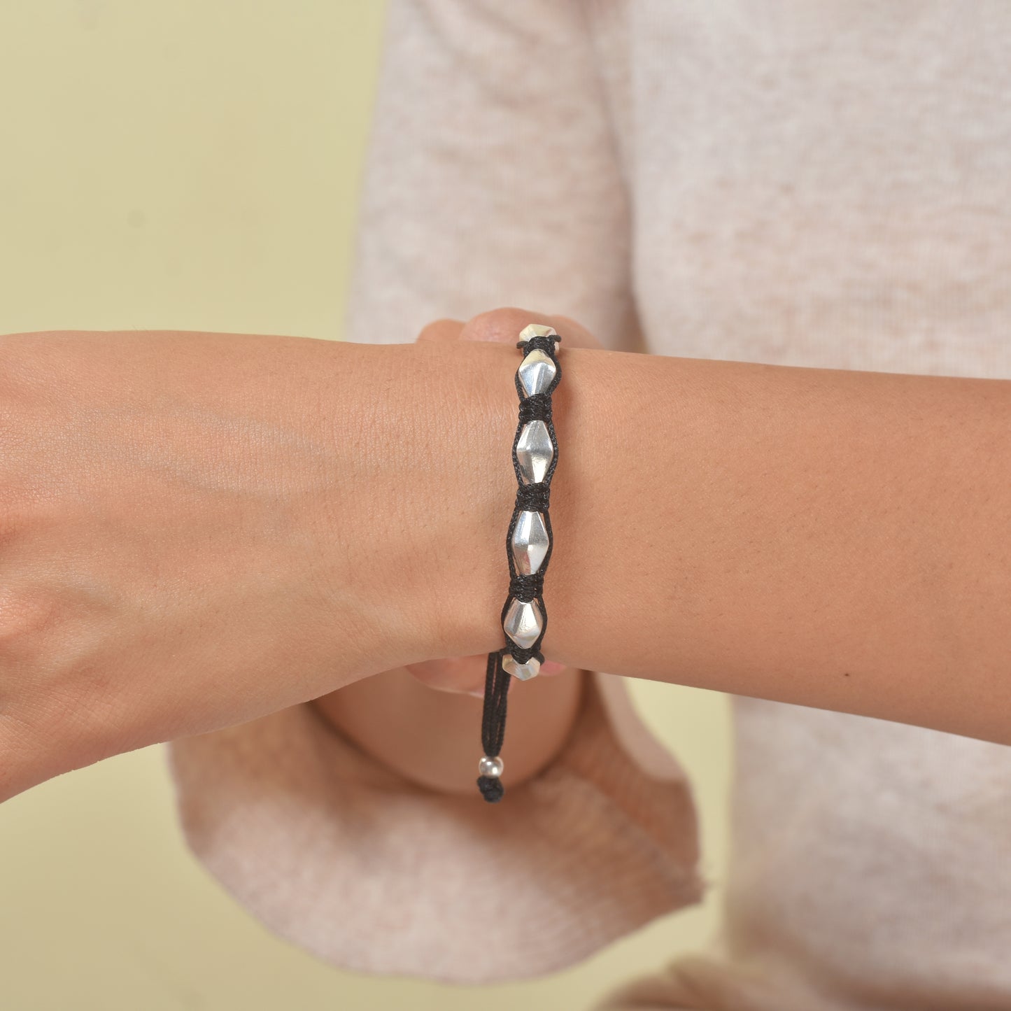 Silver Dholki Nazarbattu Bracelet