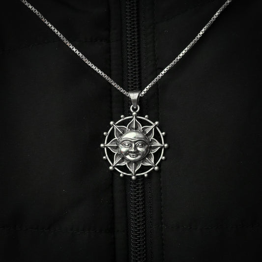 Silver Lotus face pendant(Without chain)