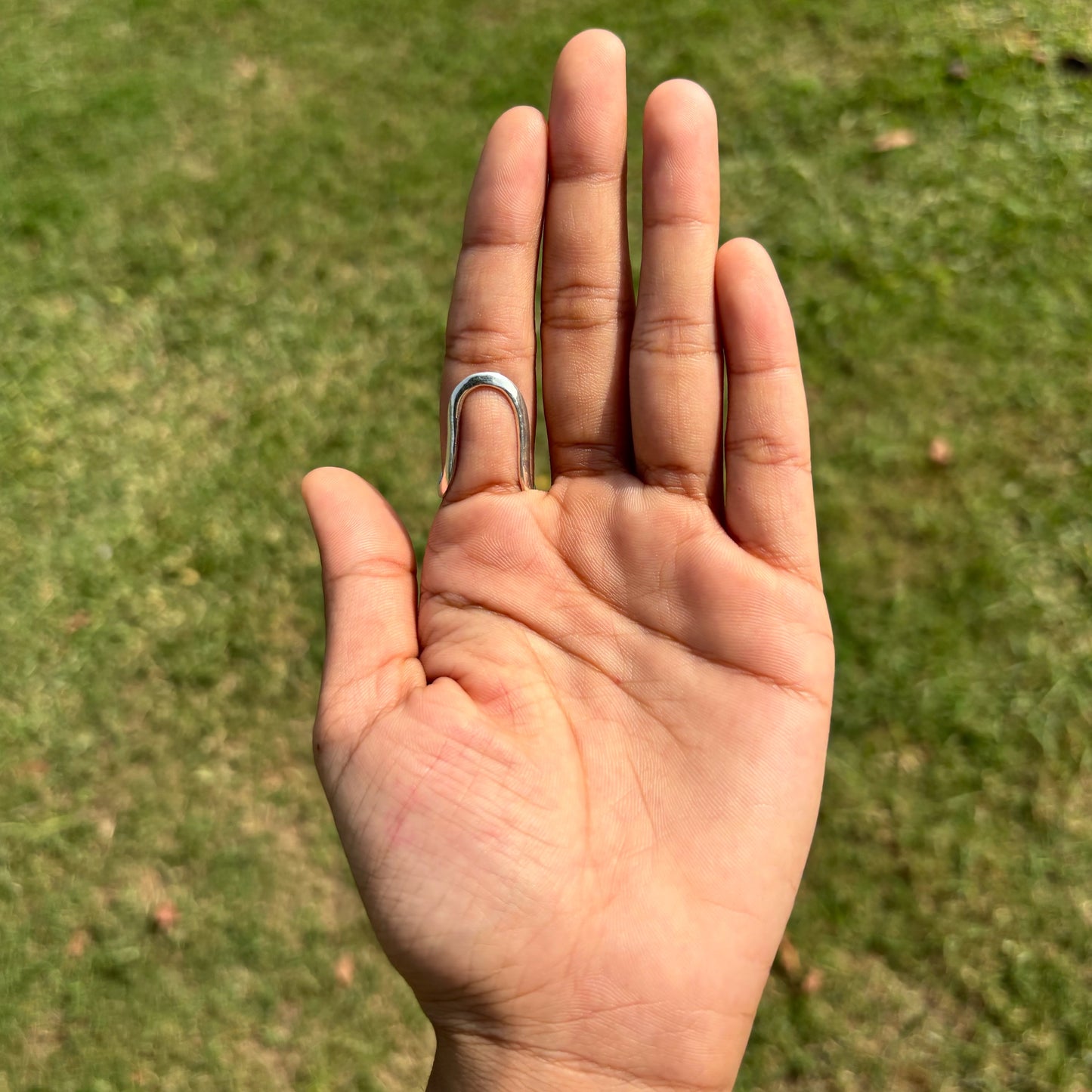 Silver Crescent Moon Heirloom Ring