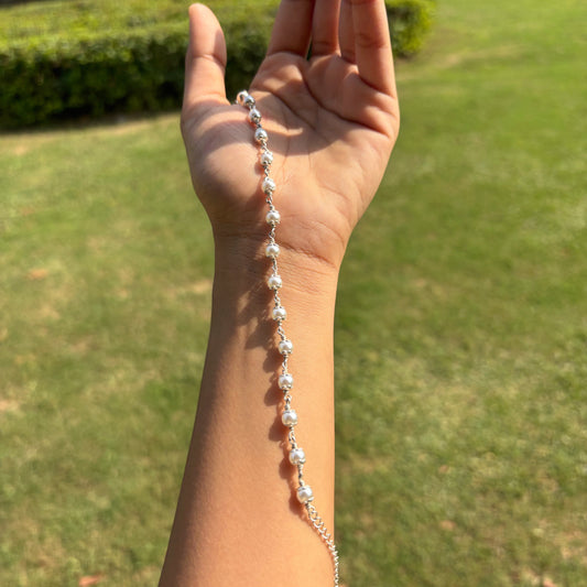 Silver Pearl Balls Bracelet