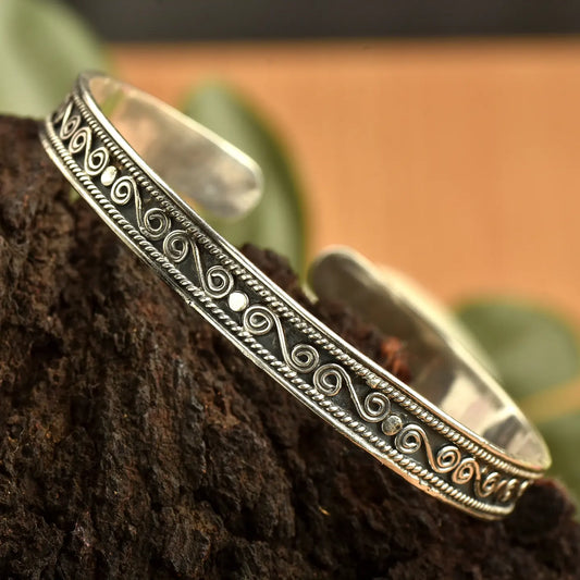 Silver Antique Bangle