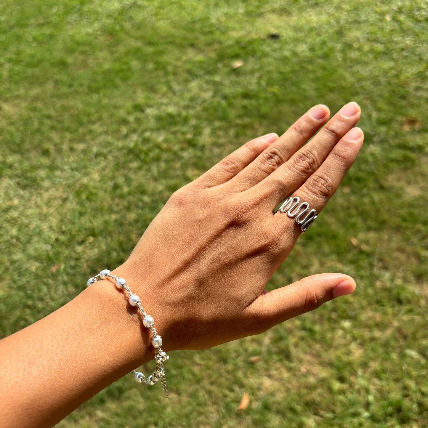 Silver Zig Zag Spiral Ring