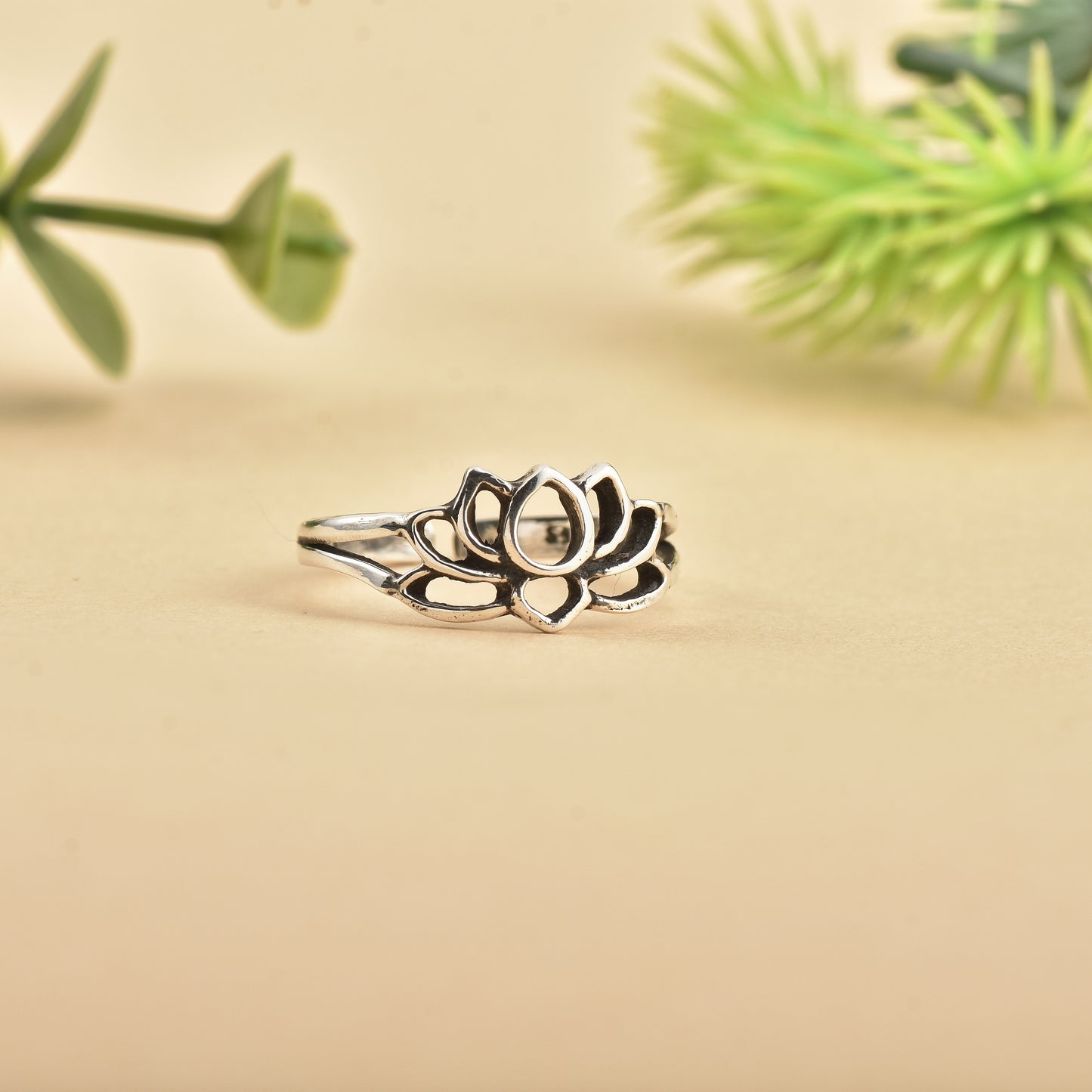 Silver Lotus Ring