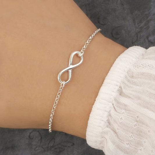 Silver Infinity Chain Bracelet