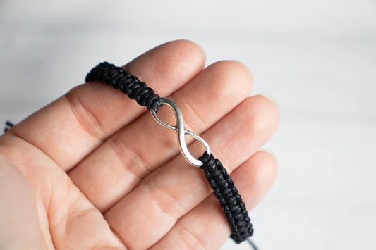 Silver infinity nazarbattu bracelet