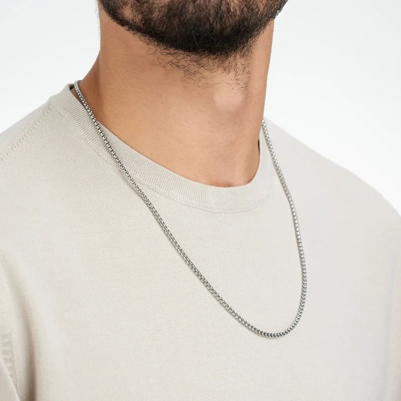 Silver box chain