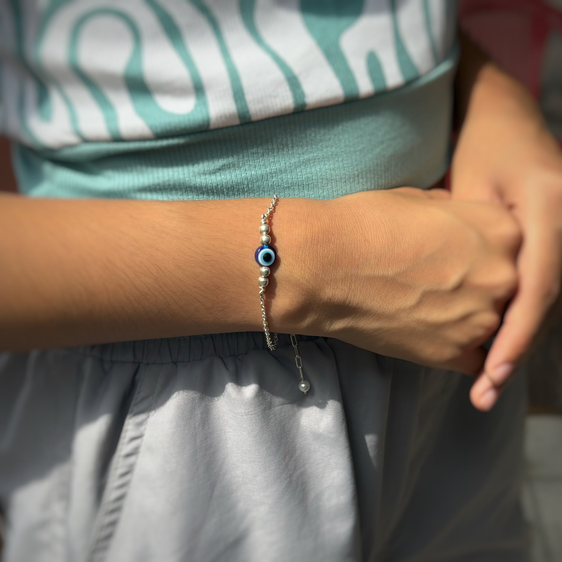 Silveristhan_sterling silver jewellery_Silver Evil eye bracelet for womens