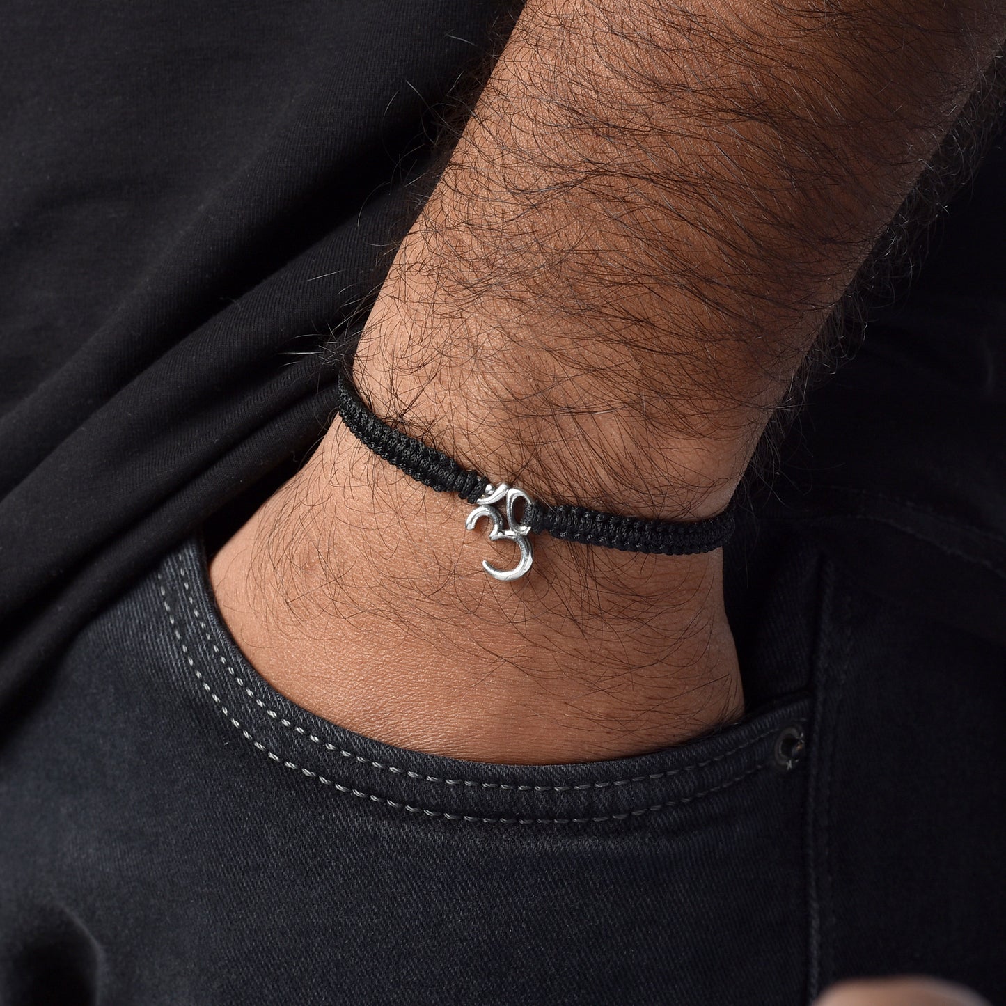 Silver om bracelet