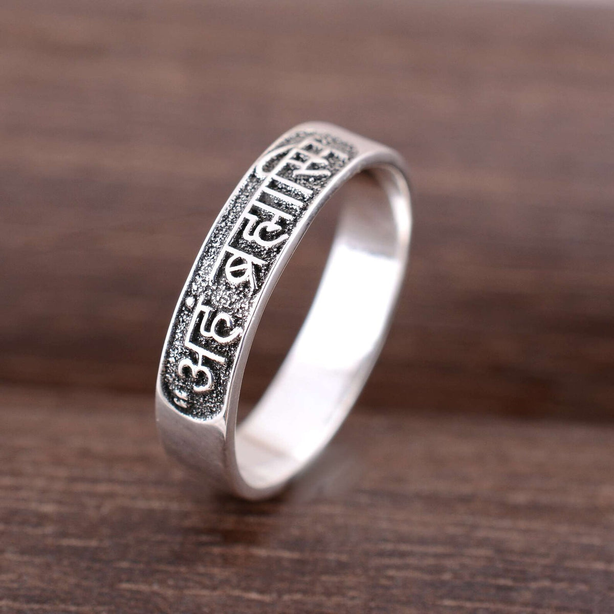 Silver Aham Brahmasmi Band Ring
