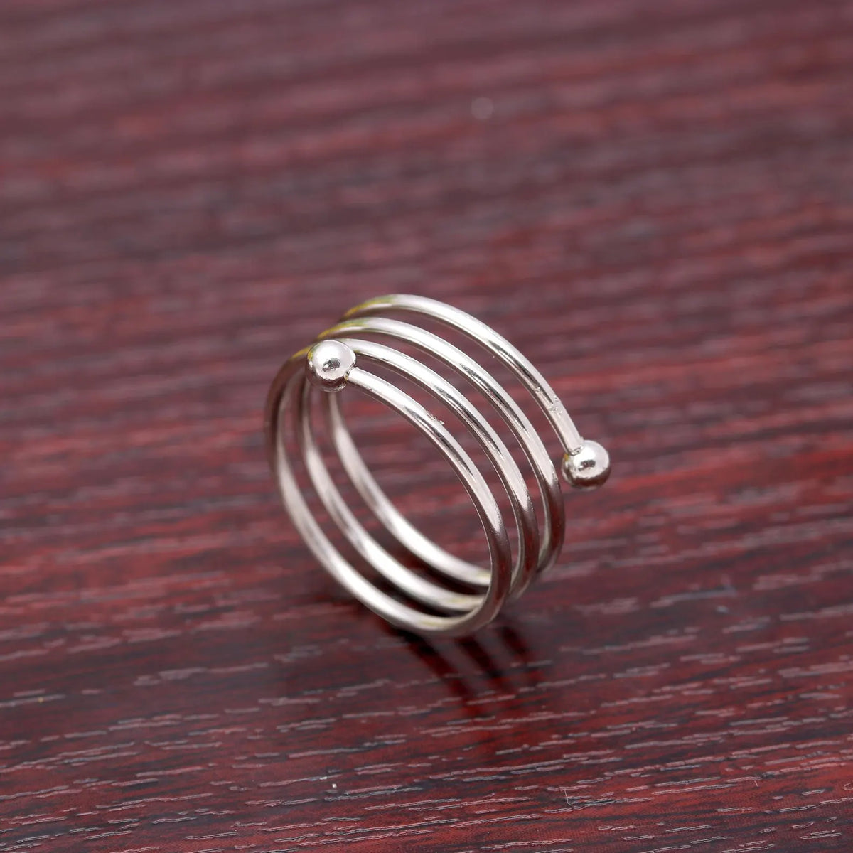 Silver Wire Spiral Ring