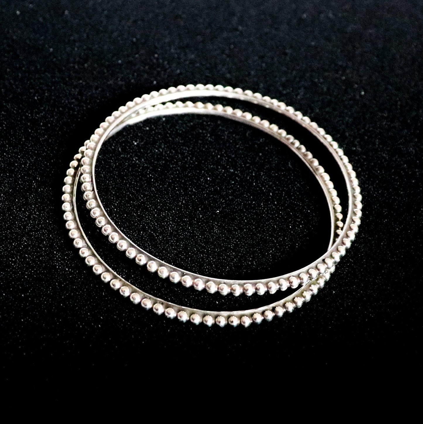 Silver Drop bangles